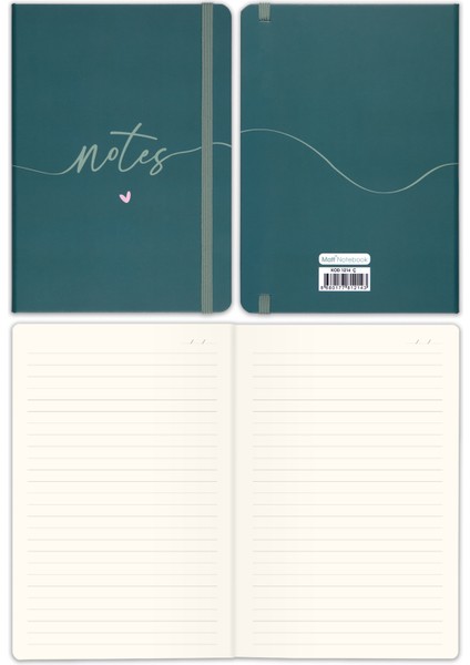 Matt Notebook A5 2'li Defter Seti 15X21 cm Çizgili Papatya