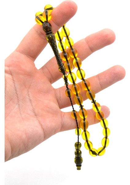 Usta Işi Sistemli Arpa Kesim Lacivert Toz Pres Kehribar Tesbih fırsatları