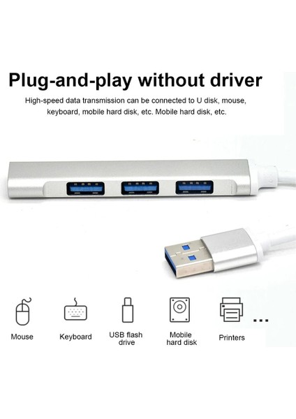 USB 4in1 Hub Adaptör USB 3.0 Çoğaltıcı