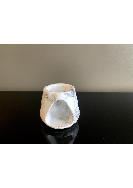 Talya Art Design, 2'li Set, Mermer Görünümlü Tad ve Deniz Buhurdanlık.