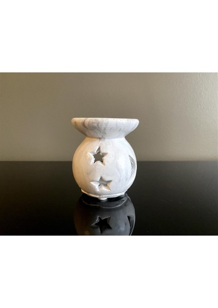 Talya Art Design, 2'li Set, Mermer Görünümlü Tad ve Deniz Buhurdanlık.