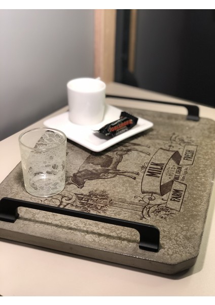 Talya Art Design, Beton Büyük Boy, Türk Kahvesi Servis Tepsisi.