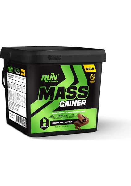 Run Nutrition Gainer - 5 kg - Çikolata Aromalı - 50 Servis - Hediyeli