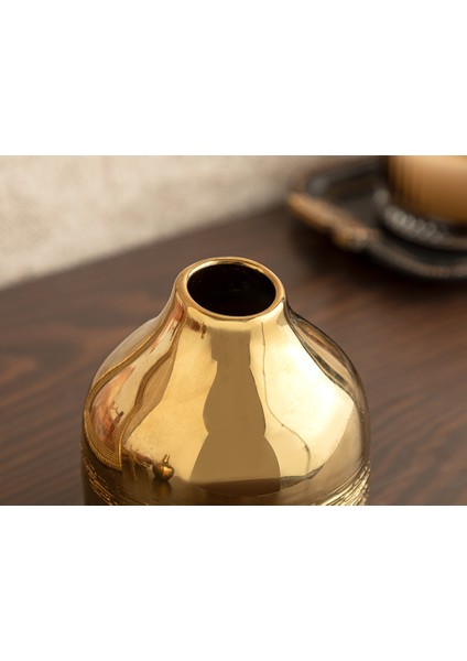 Fancy Vazo 10 x 10 x 11 cm Gold fiyatları
