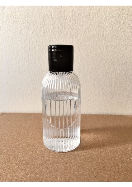 50 ml Siyah Fliptop Kapak DNZ21 Özel Tasarım Dezenfektan-Kolonya-Parfüm Boş Şişesi 10'lu