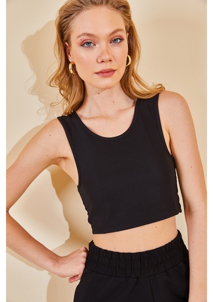 Siyah Askılı Bluz 2KXK2-46269-02