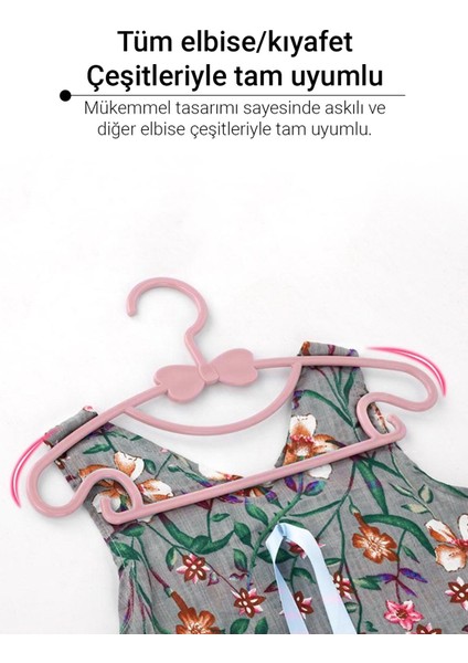 Sweet 18 Adet Bebek Elbise Askısı 30 cm Fiyonklu Kelebek Bebek Çocuk Kıyafet Askısı Morpanya Sweet 18 Adet Bebek Elbise Askısı