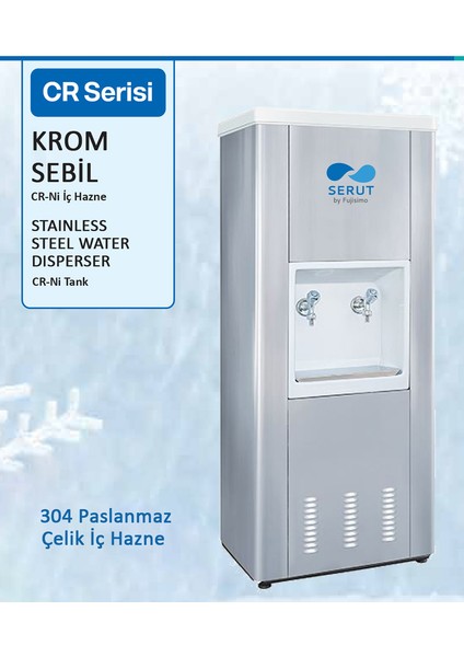 Endüstriyel Krom Soğuk Su Sebili 50 Lt S-CR 50 fiyatları
