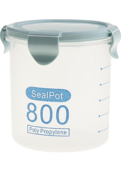 Kuru Şişeler ve Atıştırmalıklar Için Nem Tutmayan Şeffaf Saklatma Kutusu Mavi 600 ml (Yurt Dışından)