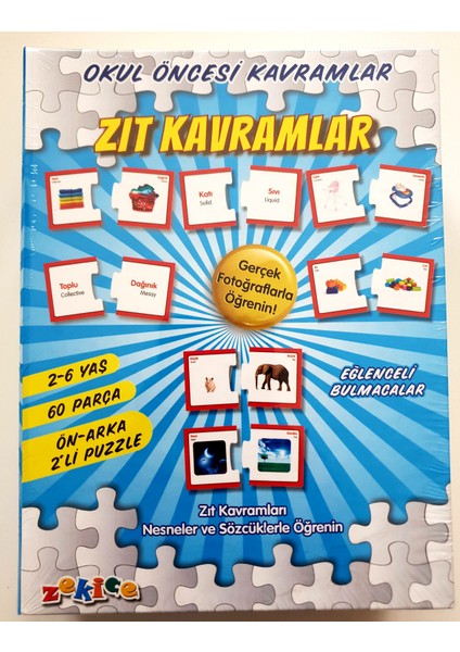 Eğlenceli Bulmacalar Zıt Kavramlar Puzzle Yapboz