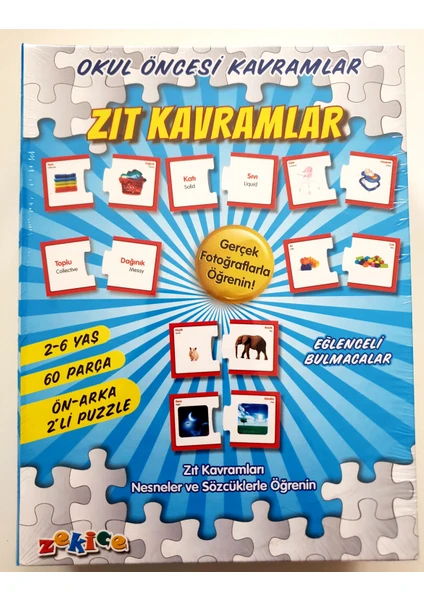 Eğlenceli Bulmacalar Zıt Kavramlar Puzzle Yapboz