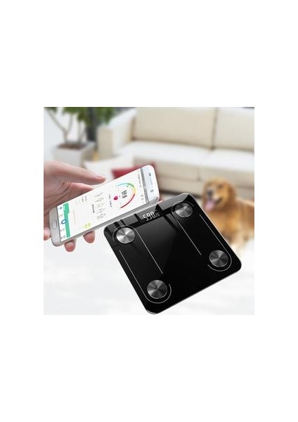 Yeni Bluetooth Akıllı Vücut Yağ Ölçeği Elektronik Tartı Ölçümü(Pembe) (Yurt Dışından)