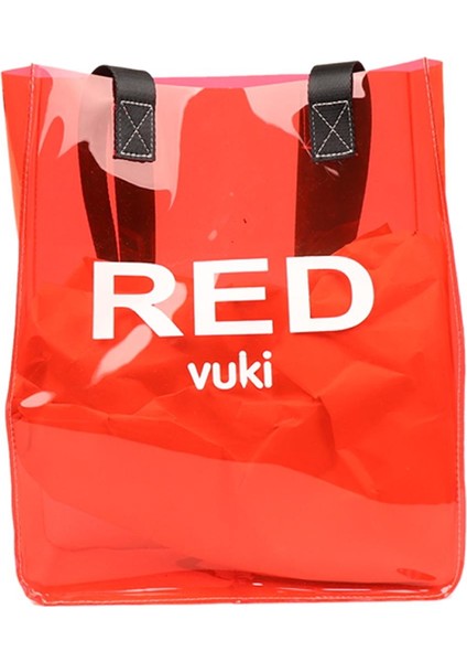 Kh-Şeffaf Yan Kol Çantası Kırmızı Red
