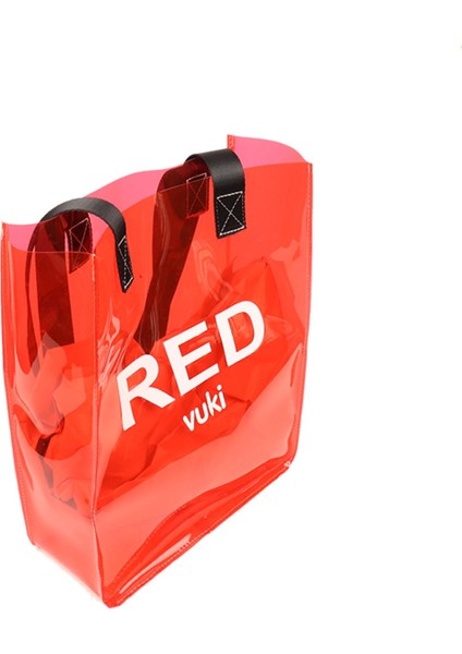 Kh-Şeffaf Yan Kol Çantası Kırmızı Red