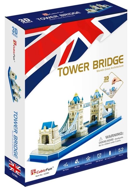 Cubic Fun 52 Parça 3D Puzzle Tower Bridge