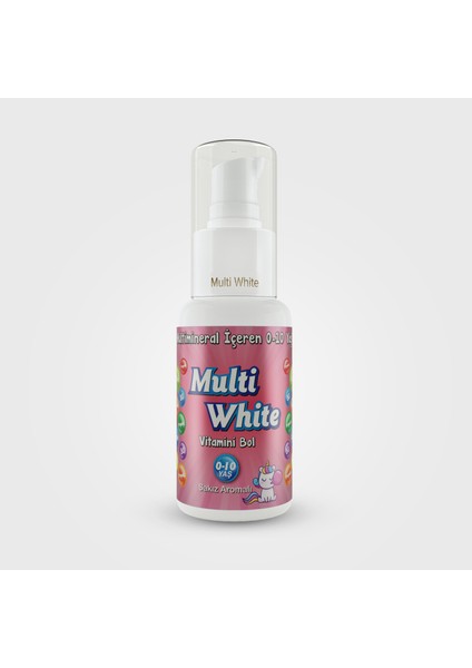 Multi White 0-10 Yaş Multivitamin Multimineral Içeren Natural Sakız Aromalı Çocuk Diş Macunu 50 ml