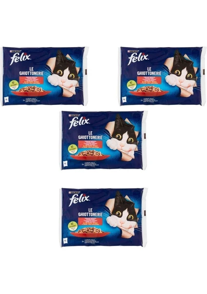 Multipack Sığır ve Tavuk Etli Yetişkin Yaş Kedi Maması 4X85GR x 4 Adet