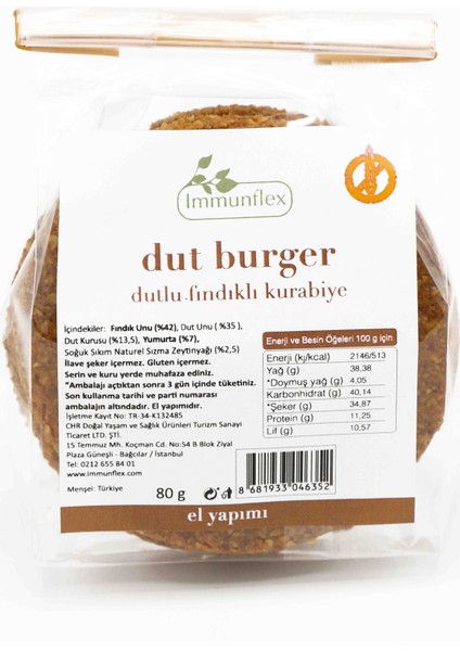 Dut Burger Dutlu Fındıklı Kurabiye