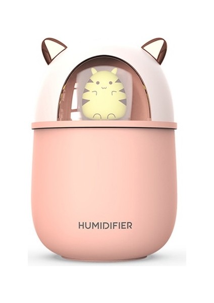 Yatak Odası İçin Nemlendirici Sevimli Kedi Ev İçin Gece Lambası Temel Saf Hava Nemlendiriciler 300 ml. (Yurt Dışından)