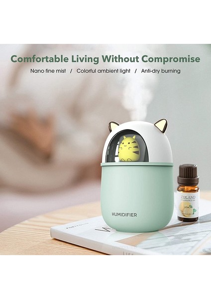 Yatak Odası İçin Nemlendirici Sevimli Kedi Ev İçin Gece Lambası Temel Saf Hava Nemlendiriciler 300 ml. (Yurt Dışından) fiyatları