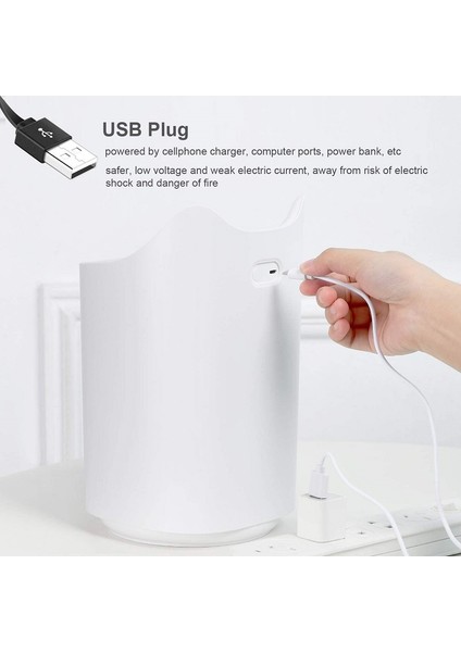 Yatak Odası İçin Soğuk Sis Nemlendirici USB Kolay Temizleme / Üst Doldurma / Asla Sızdırmaz / Çift Püskürtücü 3000 ml. (Yurt Dışından)