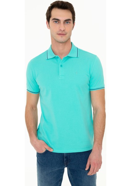 Pierre Cardin Erkek Mint Yeşili Slim Fit Polo Yaka Basic Tişört 50252448-VR090