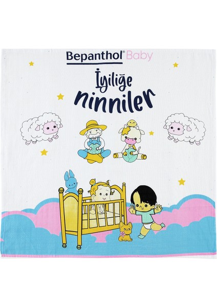 Baby Müslin Örtü 70X70 cm Beyaz