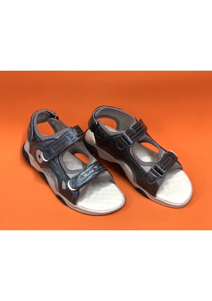 Erkek Çocuk Ortopedik Kaymaz Taban Spor Model Kamuflaj Desen Cırtlı Sandalet