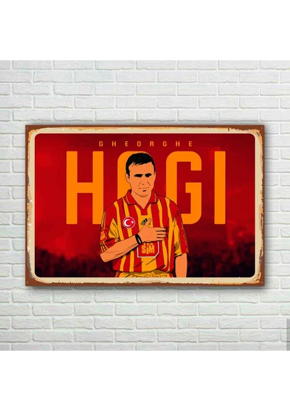 Trend Poster Hagı Sarı Kırmızı Retro Ahşap Poster