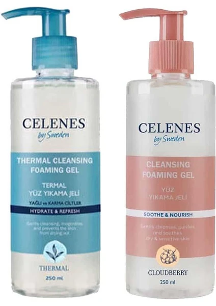 Celenes By Sweden Temizleme Jeli 250 ml ve Temizleme Jeli 250 ml