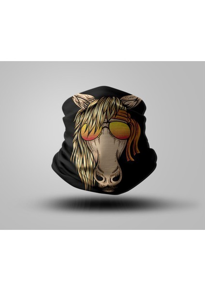 Mikro Fiber Taktiksel Fonksiyonel Outdoor Dikişsiz Boyunluk / / Bandana - Horse Lennon