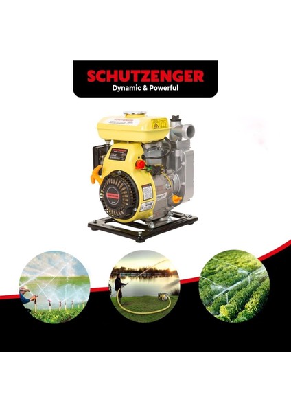 Schutzenger Germany Profesyonel 4.5 Hp 1.5 Inç Benzinli Su Pompası 1,5 Inç 4,5 Hp Sc-45