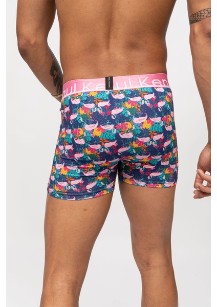 Paul Kenzie Unique Effect Desenli Erkek Boxer - Flamingo