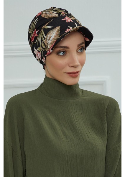 Şapkalı Desenli Penye Bone,desen 34,B-30YD