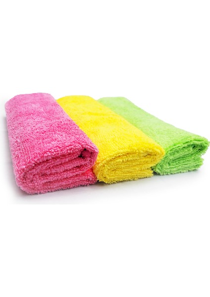 Hobee 3'lü Mikrofiber Kalın Temizlik Bezi 40 x 40 cm 265GSM