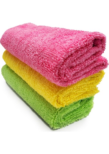 Hobee 3'lü Mikrofiber Kalın Temizlik Bezi 40 x 40 cm 265GSM