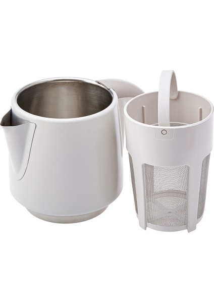 Daystar Çelik Demlikli 2 in 1 Çay Makinesi ve Su Isıtıcı Kettle Latte