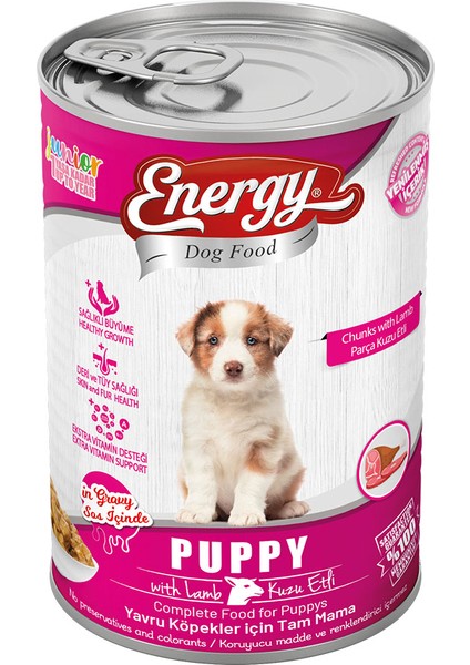 Energy 400 g Kuzu Etli Yavru Yaş Konserve Köpek Maması