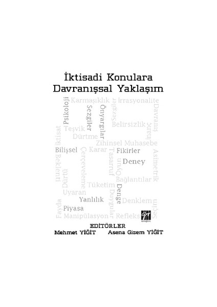 Iktisadi Konulara Davranışsal Yaklaşım