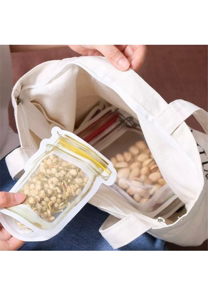 Kavanoz Görünümlü Saklama Poşeti Seti-