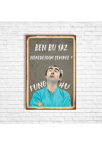 Şener Şen Yeşilçam Retro Ahşap Poster