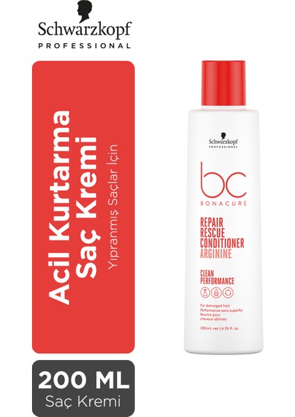 Bc Clean Acil Kurtarma Saç Kremi 200ML