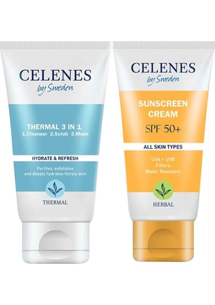 Güneş Kremi 50 Spf 50 ml ve 3in1 Tüm Ciltler