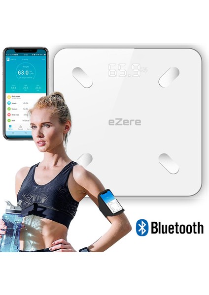 Body Composition Scale Yağ Ölçer Fonksiyonlu Akıllı Bluetooth Tartı Baskül EZ-35094
