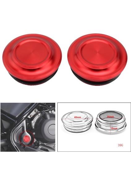 2/set Motosiklet Çerçeve Deliği Honda Rebel Için 500 CMX500 2020 2021 Kırmızı fırsatları