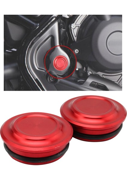 2/set Motosiklet Çerçeve Deliği Honda Rebel Için 500 CMX500 2020 2021 Kırmızı indirimleri