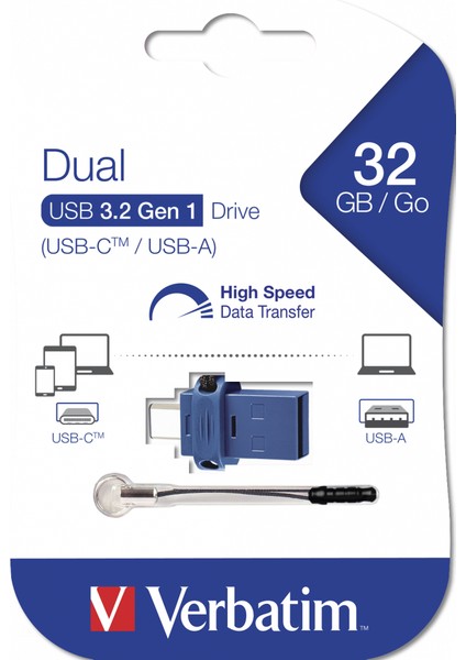 Çift USB Sürücü Usb-C / Usb-A 32GB