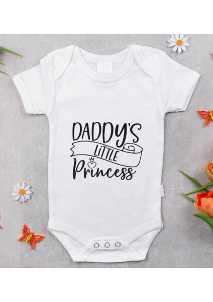 Gift Daddy's Little Princess Tasarımlı Bebek Body Zıbın - Model 1 modelleri