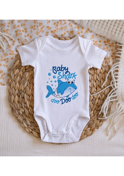 Gift Baby Shark Tasarımlı Bebek Body Zıbın - Model 1 fiyatları
