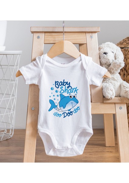 Gift Baby Shark Tasarımlı Bebek Body Zıbın - Model 1 fırsatları